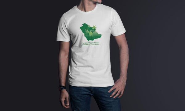 "KSA Map" White T-shirt